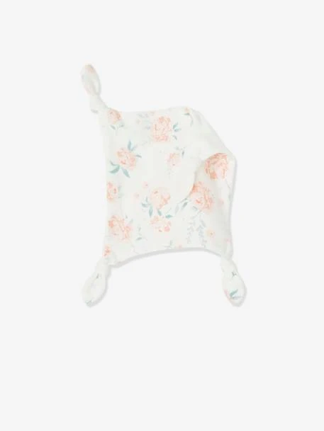 2-in-1-Effect Sleepsuit In Velour & Cotton Gauze, Matching Soft Toy, For Babies - White 7 2-in-1-Effect Sleepsuit In Velour & Cotton Gauze, Matching Soft Toy, For Babies - White - Image 5