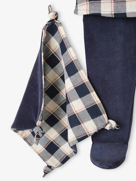 2-in-1 Pyjamas With Matching Comforter For Baby Boys - Blue Dark Solid With Design 4 2-in-1 Pyjamas With Matching Comforter For Baby Boys - Blue Dark Solid With Design - Image 2