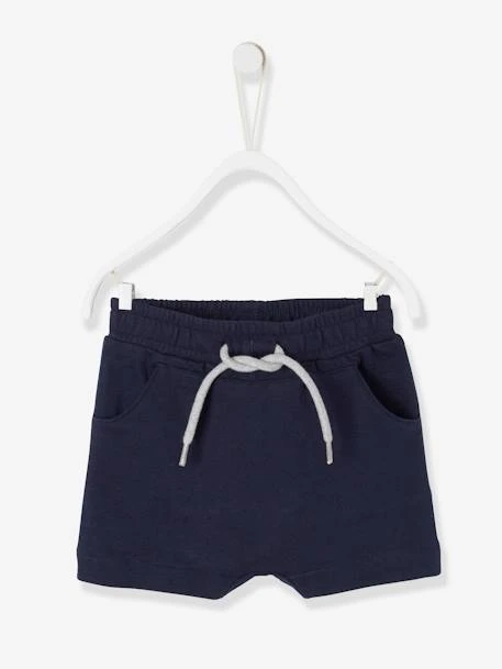 Bermuda Shorts In Fleece For Baby Boys - Dark Blue 6 Bermuda Shorts In Fleece For Baby Boys - Dark Blue - Image 4