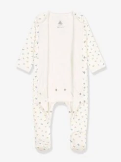 PETIT BATEAU Bodyjamas In Organic Cotton - White -PETIT BATEAU Sales Store bodyjamas in organic cotton 3