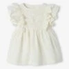 Broderie Anglaise Dress For Babies - Ecru -PETIT BATEAU Sales Store broderie anglaise dress for babies