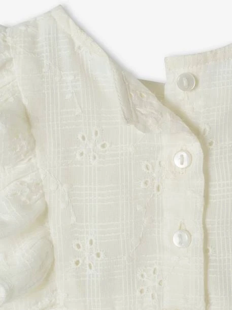 Broderie Anglaise Dress For Babies - Ecru 6 Broderie Anglaise Dress For Babies - Ecru - Image 4