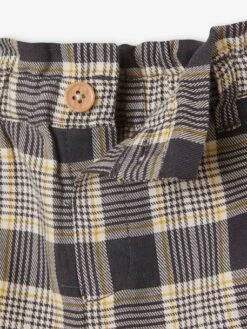 Chequered Shorts For Baby Girls - Chequered Grey -PETIT BATEAU Sales Store chequered shorts for baby girls 2