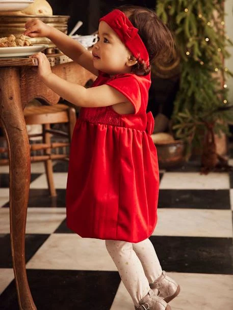 Christmas Gift Box, Sequinned Dress & Matching Headband For Babies - Red 12 Christmas Gift Box, Sequinned Dress & Matching Headband For Babies - Red - Image 10