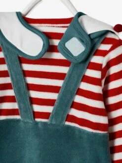 Christmas Gift Set For Babies: Velour Sleepsuit + Bib - Dark Green -PETIT BATEAU Sales Store christmas gift set for babies velour sleepsuit bib 6