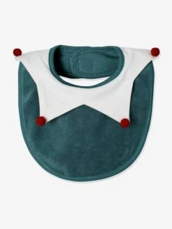 Christmas Gift Set For Babies: Velour Sleepsuit + Bib - Dark Green -PETIT BATEAU Sales Store christmas gift set for babies velour sleepsuit bib 9