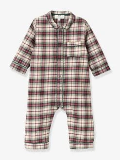 Christmas Set For Babies: Sleepsuit & Comforter, By CYRILLUS - Chequered Red