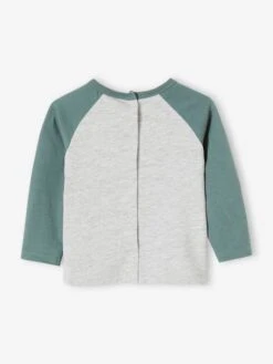 Colourblock Top With Raglan Sleeves, For Babies - Grey Light Mixed Color 7 Colourblock Top With Raglan Sleeves, For Babies - Grey Light Mixed Color -PETIT BATEAU Sales Store colourblock top with raglan sleeves for babies 2