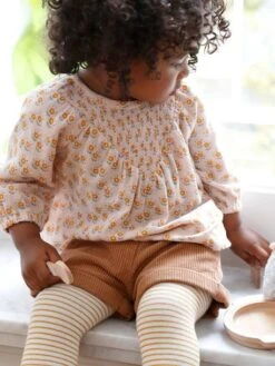 Corduroy Shorts For Baby Girls - Camel -PETIT BATEAU Sales Store corduroy shorts for baby girls 4