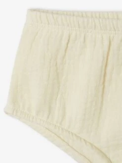 Cotton Gauze Bloomer Shorts For Babies - Ecru -PETIT BATEAU Sales Store cotton gauze bloomer shorts for babies 8