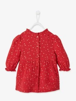 Cotton Gauze Dress With Asymmetric Fastening, For Babies - Dark Red/print 19 Cotton Gauze Dress With Asymmetric Fastening, For Babies - Dark Red/print -PETIT BATEAU Sales Store cotton gauze dress with asymmetric fastening for babies 17