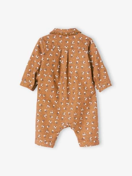 Cotton Sleepsuit With Front Opening For Baby Girls - Brown Medium All Over Printed 5 Cotton Sleepsuit With Front Opening For Baby Girls - Brown Medium All Over Printed - Image 3