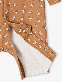 Cotton Sleepsuit With Front Opening For Baby Girls - Brown Medium All Over Printed 10 Cotton Sleepsuit With Front Opening For Baby Girls - Brown Medium All Over Printed -PETIT BATEAU Sales Store cotton sleepsuit with front opening for baby girls 3