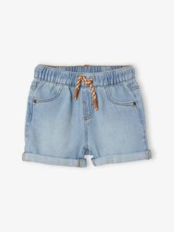 Denim Shorts For Babies - Blue Medium Wasched