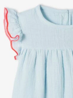 Dress & Headband With Bow, For Babies - Sky Blue 15 Dress & Headband With Bow, For Babies - Sky Blue -PETIT BATEAU Sales Store dress headband with bow for babies 4