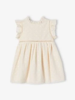 Dress In Broderie Anglaise For Babies - Ecru -PETIT BATEAU Sales Store dress in broderie anglaise for babies 2