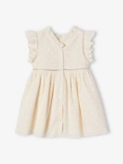 Dress In Broderie Anglaise For Babies - Ecru -PETIT BATEAU Sales Store dress in broderie anglaise for babies 3