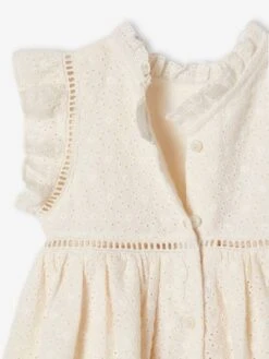 Dress In Broderie Anglaise For Babies - Ecru -PETIT BATEAU Sales Store dress in broderie anglaise for babies 4