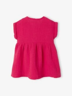 Dress In Cotton Gauze For Babies - Red Dark Solid 19 Dress In Cotton Gauze For Babies - Red Dark Solid -PETIT BATEAU Sales Store dress in cotton gauze for babies 17