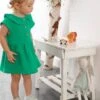 Dress In Cotton Gauze With Frilled Collar, For Babies - Orange 1 Dress In Cotton Gauze With Frilled Collar, For Babies - Orange -PETIT BATEAU Sales Store dress in cotton gauze with frilled collar for babies