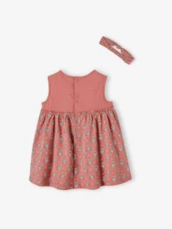 Dress & Matching Headband, For Babies - Ecru -PETIT BATEAU Sales Store dress matching headband for babies 32