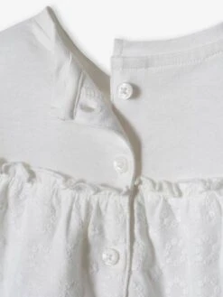 Embroidered Long Sleeve Top For Babies - White -PETIT BATEAU Sales Store embroidered long sleeve top for babies 10