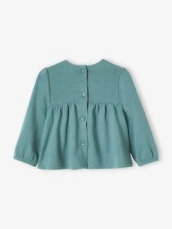 Embroidered Long Sleeve Top For Babies - Green Dark Solid With Design 17 Embroidered Long Sleeve Top For Babies - Green Dark Solid With Design -PETIT BATEAU Sales Store embroidered long sleeve top for babies 19