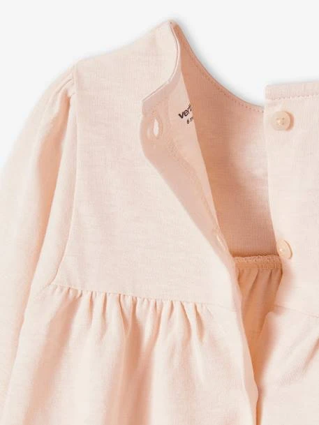 Embroidered Long Sleeve Top For Babies - Beige Light Solid With Design 5 Embroidered Long Sleeve Top For Babies - Beige Light Solid With Design - Image 3