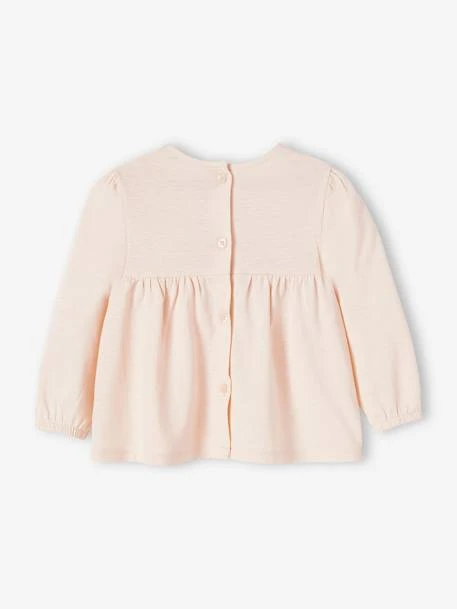 Embroidered Long Sleeve Top For Babies - Beige Light Solid With Design 6 Embroidered Long Sleeve Top For Babies - Beige Light Solid With Design - Image 4
