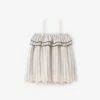 Embroidered Strappy Dress For Babies - Beige Light Striped -PETIT BATEAU Sales Store embroidered strappy dress for babies