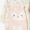 Fleece Sleepsuit With Press Studs On The Front, For Newborn Babies - Light Pink/print -PETIT BATEAU Sales Store fleece sleepsuit with press studs on the front for newborn babies