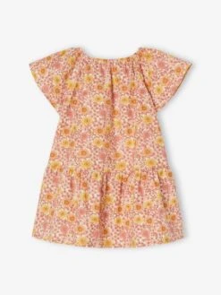 Floral Dress With Butterfly Sleeves For Babies - Printed White -PETIT BATEAU Sales Store floral dress with butterfly sleeves for babies 4