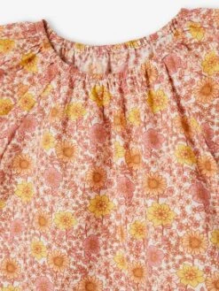 Floral Dress With Butterfly Sleeves For Babies - Printed White -PETIT BATEAU Sales Store floral dress with butterfly sleeves for babies 5