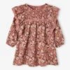 Floral Dress With Smocking, For Babies - Brown Medium All Over Printed 1 Floral Dress With Smocking, For Babies - Brown Medium All Over Printed -PETIT BATEAU Sales Store floral dress with smocking for babies 3