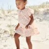 Floral Short Sleeve Dress For Babies - Ecru -PETIT BATEAU Sales Store floral short sleeve dress for babies
