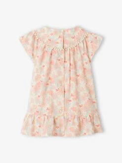 Floral Short Sleeve Dress For Babies - Ecru -PETIT BATEAU Sales Store floral short sleeve dress for babies 3