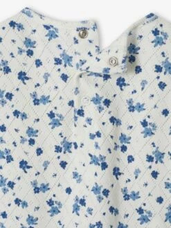 Floral T-Shirt In Pointelle Knit, For Babies - Ecru 8 Floral T-Shirt In Pointelle Knit, For Babies - Ecru -PETIT BATEAU Sales Store floral t shirt in pointelle knit for babies 2