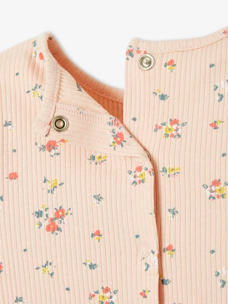 Floral T-Shirt In Rib Knit For Babies - Yellow Medium All Over Printed 5 Floral T-Shirt In Rib Knit For Babies - Yellow Medium All Over Printed - Image 3