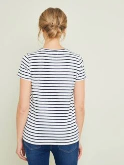 Gift Set, T-Shirt For Mum + T-Shirt For Baby - White Stripes -PETIT BATEAU Sales Store gift set t shirt for mum t shirt for baby 3