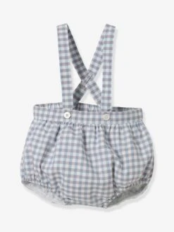Gingham Bloomers For Babies By CYRILLUS - Blue Gingham Check