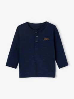 Grandad-Style Long-Sleeved Top For Baby Boys - Dark Blue 21 Grandad-Style Long-Sleeved Top For Baby Boys - Dark Blue -PETIT BATEAU Sales Store grandad style long sleeved top for baby boys 19