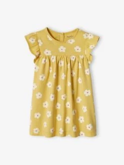 Jersey Knit Dress For Babies - Pale Yellow -PETIT BATEAU Sales Store jersey knit dress for babies 14