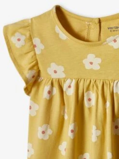 Jersey Knit Dress For Babies - Pale Yellow -PETIT BATEAU Sales Store jersey knit dress for babies 16