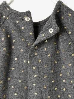 Jersey Knit Dress With Iridescent Print, For Baby Girls - Grey/print -PETIT BATEAU Sales Store jersey knit dress with iridescent print for baby girls 3