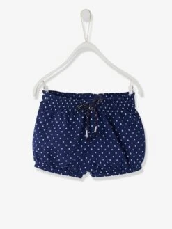 Jersey Knit Shorts, For Baby Girls - Yellow Medium All Over Printed