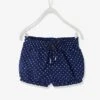 Jersey Knit Shorts, For Baby Girls - White/print -PETIT BATEAU Sales Store jersey knit shorts for baby girls