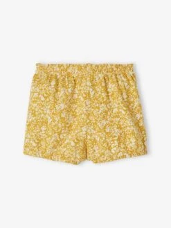 Jersey Knit Shorts, For Baby Girls - Yellow Medium All Over Printed -PETIT BATEAU Sales Store jersey knit shorts for baby girls 18