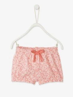 Jersey Knit Shorts, For Baby Girls - White/print -PETIT BATEAU Sales Store jersey knit shorts for baby girls 4