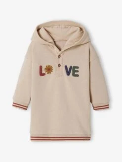 Jumper Dress With Hood For Babies - Pink Medium Greyed