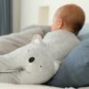 Koala Sleepsuit In Velour, For Babies - Marl Grey -PETIT BATEAU Sales Store koala sleepsuit in velour for babies